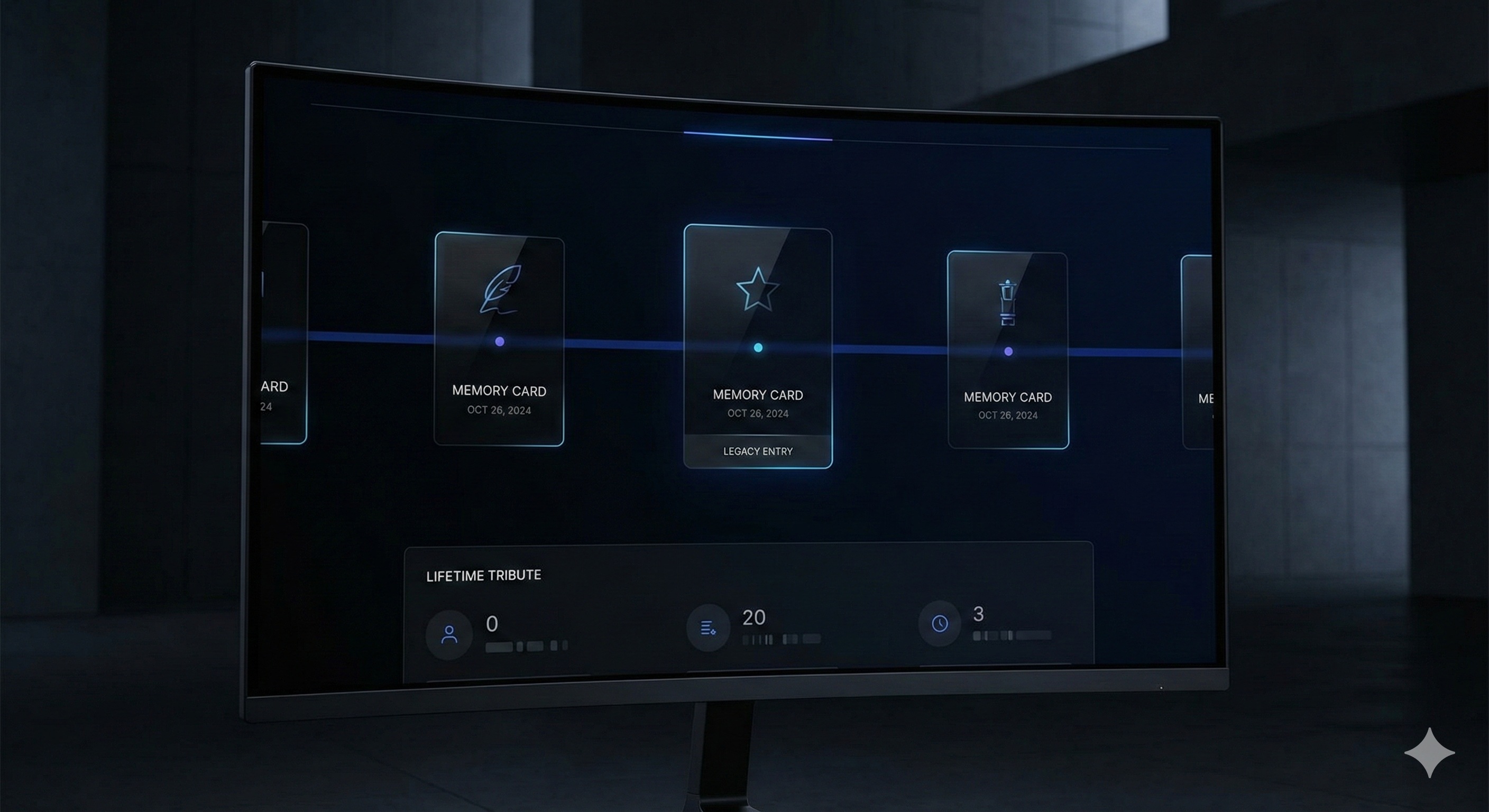 Interface Mémoires Éternelles