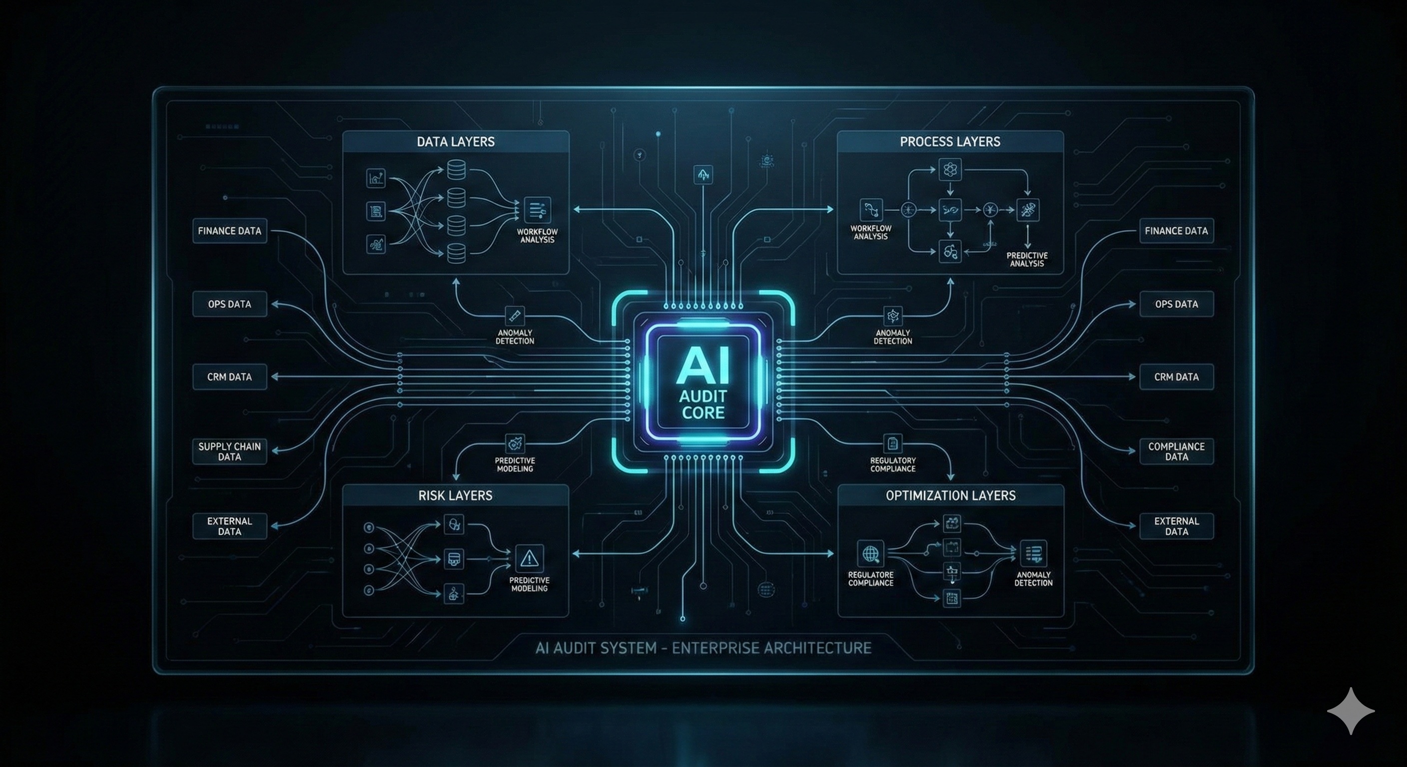 Diagramme d’audit IA — architecture d’entreprise